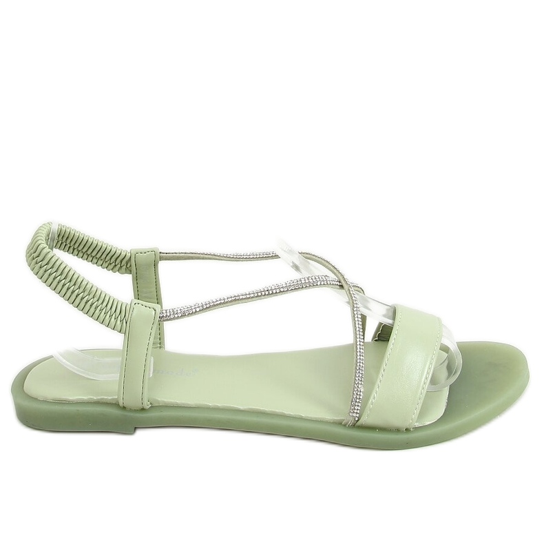 BM Sandália com zircônias cúbicas Bryce Green verde