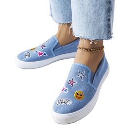 BM Tênis azul celeste com patches Giguère BM Tênis azul celeste com patches Giguère