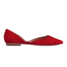 Marco Shoes Sapatilhas de balé com salto vermelho