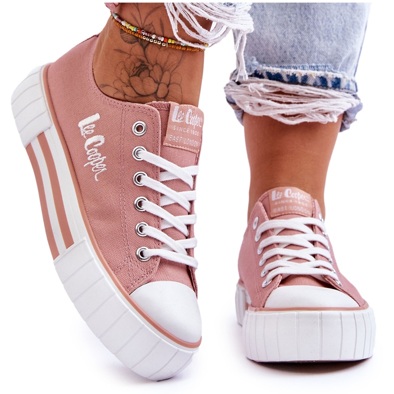 Tênis feminino On The Platform Lee Cooper LCW-23-31-1804L rosa