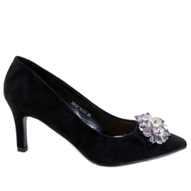 Tachas Breinne em camurça preta com pedras preto