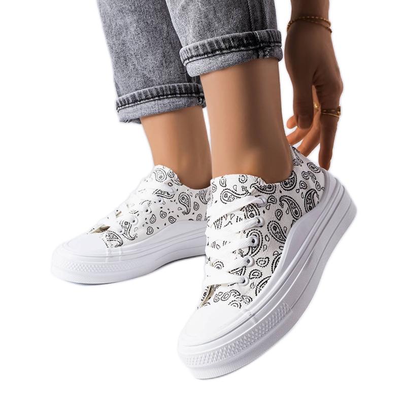 Tênis plataforma branco Bélair