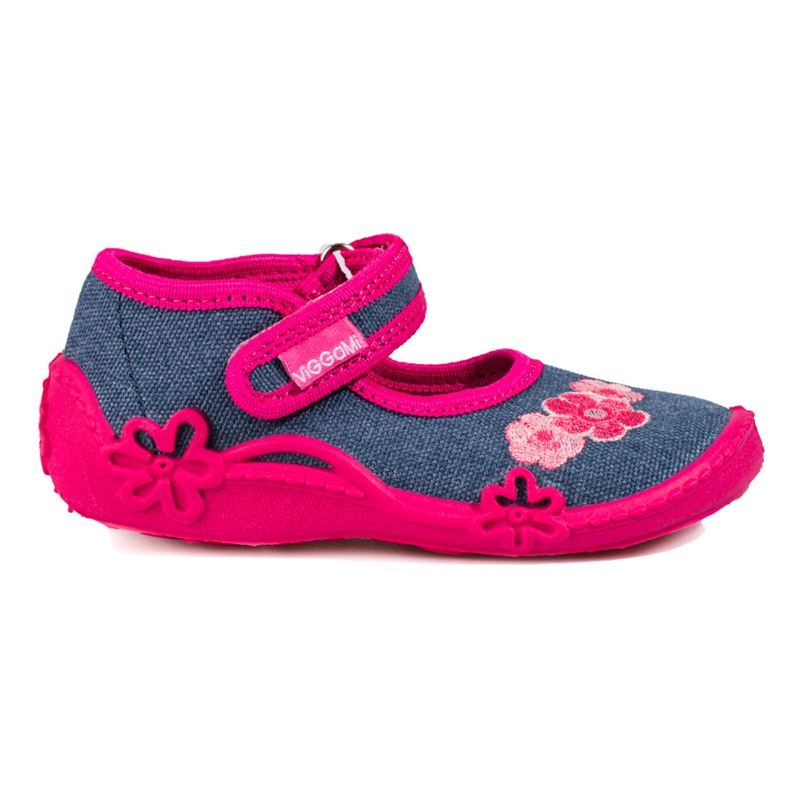 Chinelos para menina Viggami Misia Jeans rosa azul