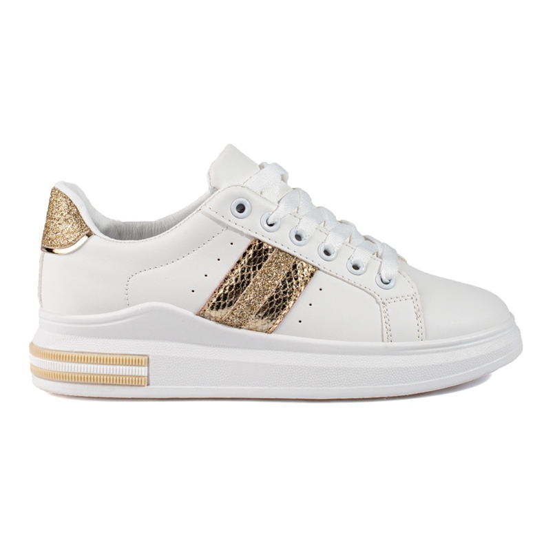 Sapatilhas de mulher Shelovet em plataforma alta branca branco