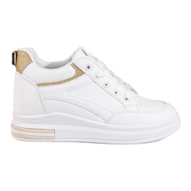 Tênis branco com cunha escondida da Shelovet