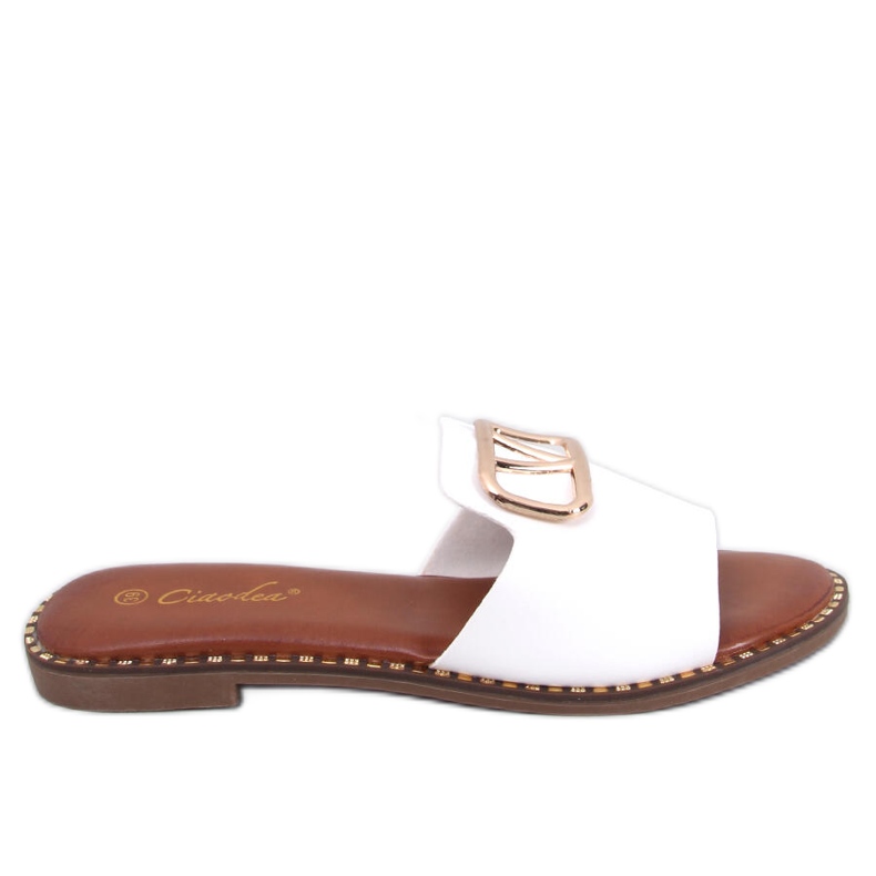 BM Chinelos de mulher Tonya White branco