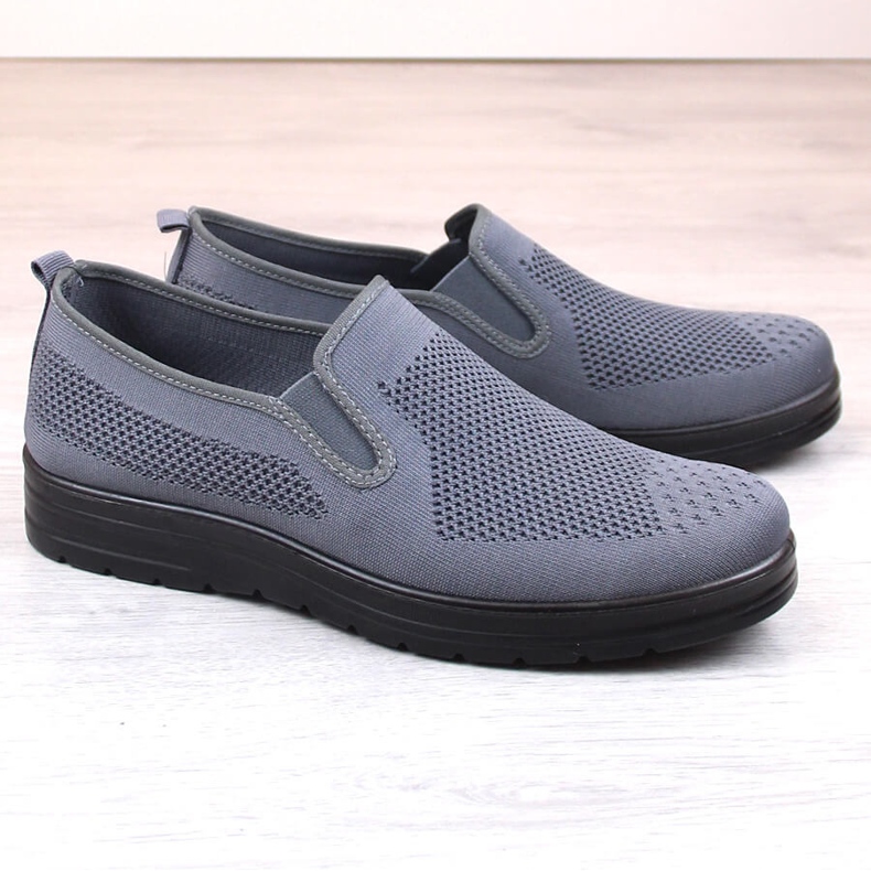 Sapatos slip-on de homem Grey News 1022 cinza