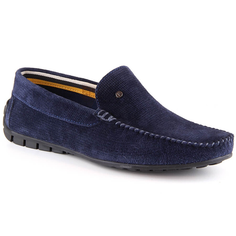 Mocassins de camurça de homem azul marinho Filippo MP923
