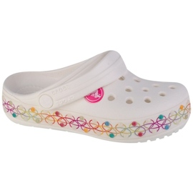 Colar elástico Crocs Slides Jr 208270-94S branco