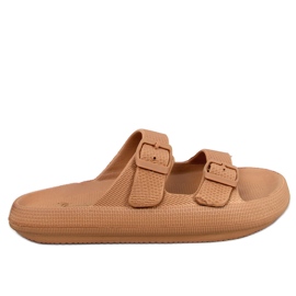 Escorregas de borracha Aryn Khaki marrom