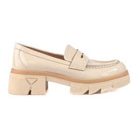 Mocassim plataforma clássico bege, Shelovet