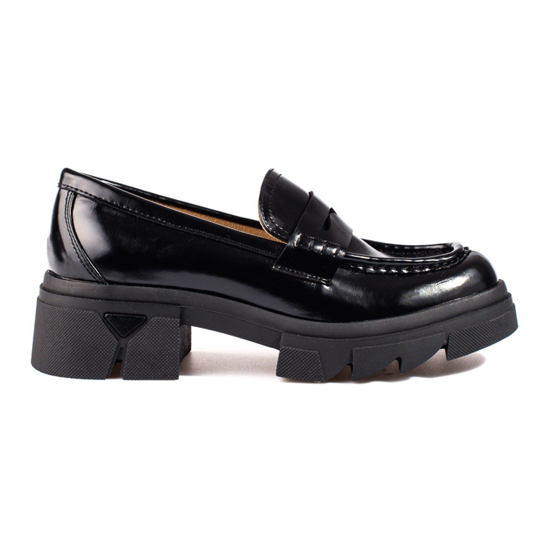 Mocassins plataforma Shelovet clássicos pretos