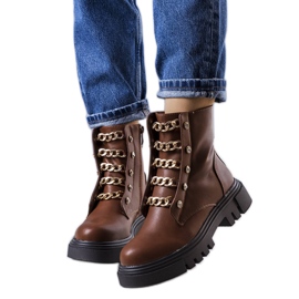 Botas com isolamento camel, Perno marrom