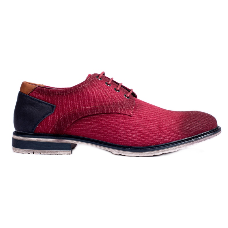 Sapatos têxteis Shelovet cor de vinho para homem vermelho