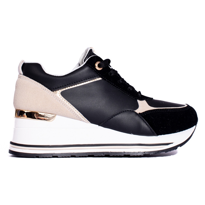 Tênis de salto preto Shelovet.