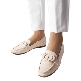 Mocassim bege com fivela, Poissonnier