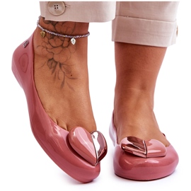 Bailarinas femininas ZAXY com coração LL285028 rosa