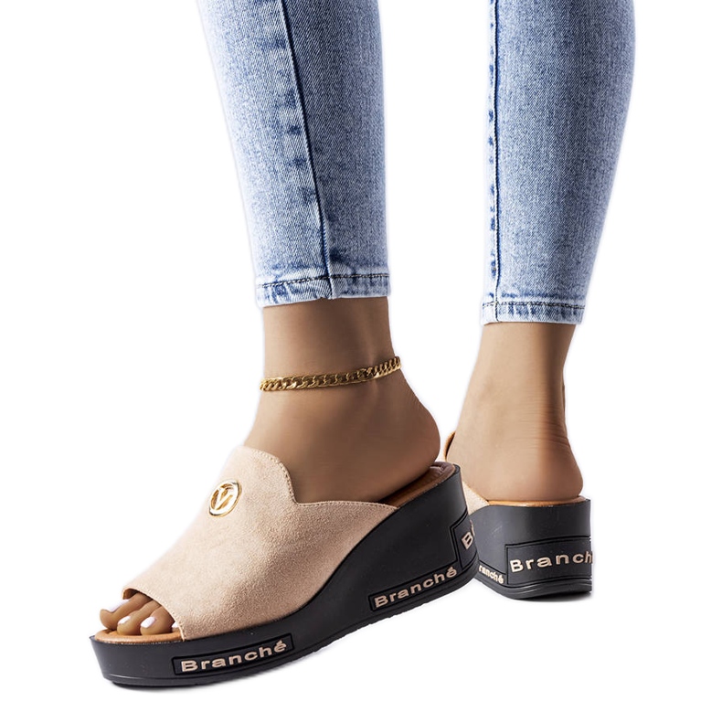 Vinceza Sandália de salto alto bege, Vincez