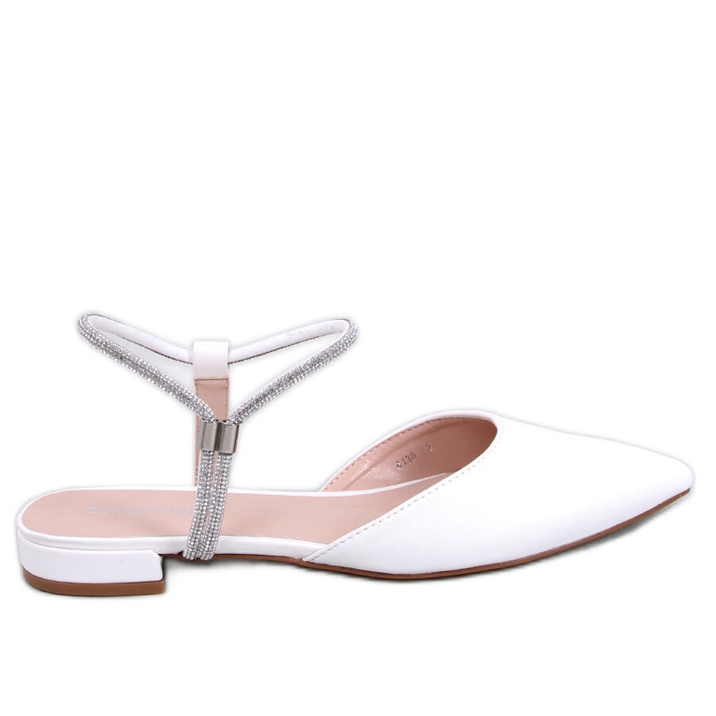 BM Sabrinas de salto aberto Durie White branco