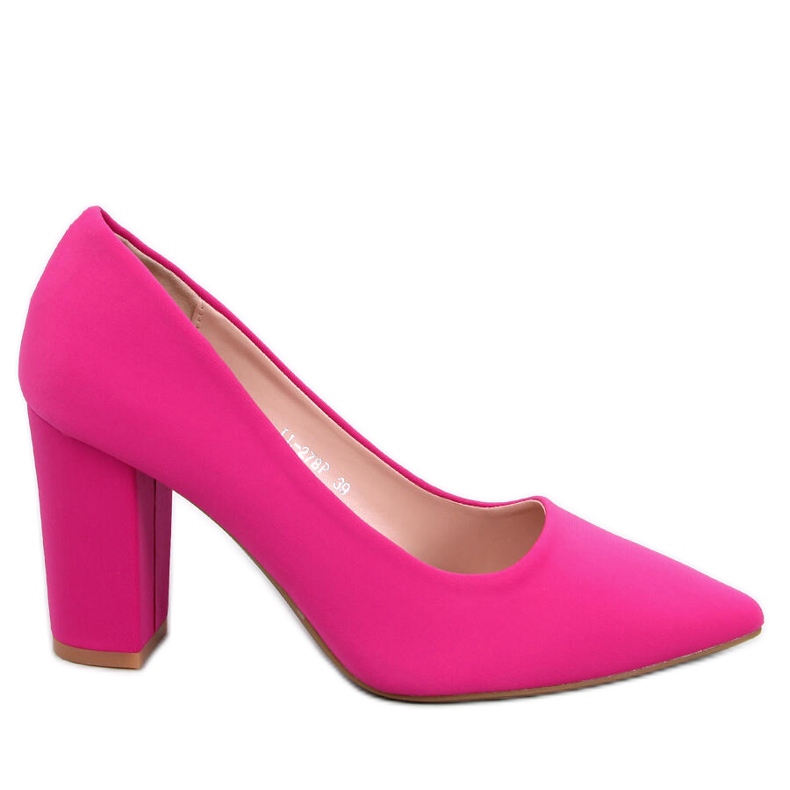 BM Sapatos de salto grossos Eilish Fuchsia rosa