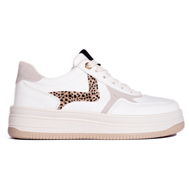 Shelovet Tênis com solado grosso branco