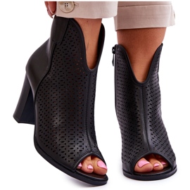 BM Botas perfuradas com salto preto Florina BM Botas perfuradas com salto preto Florina