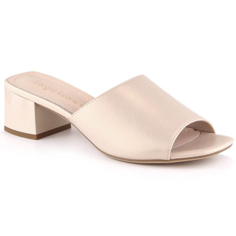 Sandália salto alto com elástico Sergio Leone W KL317 brilhante rosa
