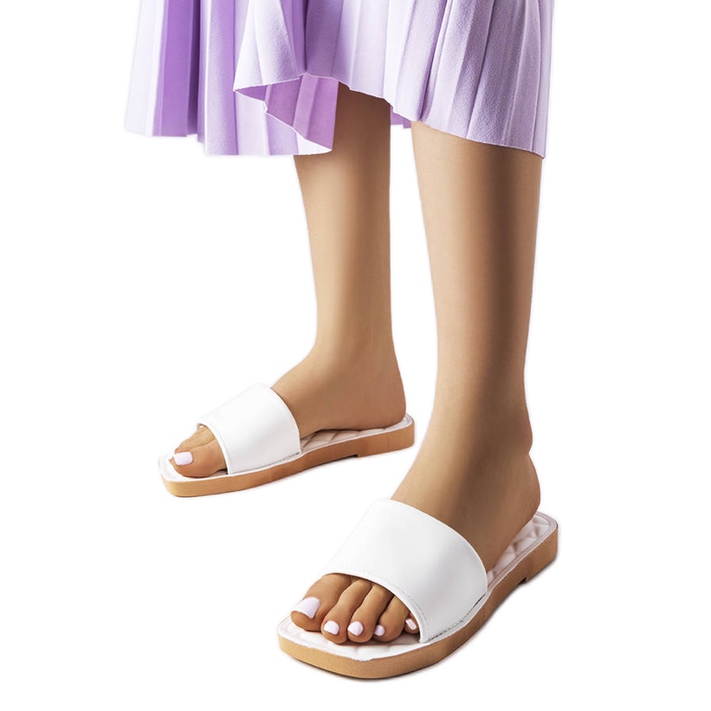 Chinelos Chatigny de borracha branca branco