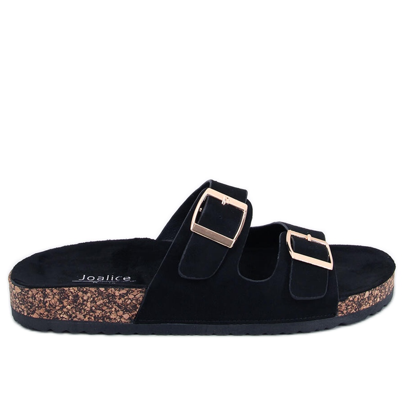 BM Byrd Chinelos de cortiça preta preto