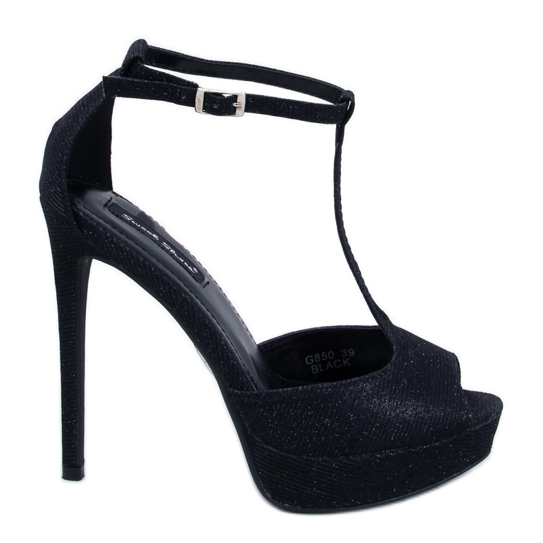 BM Sapato plataforma aberto Mardy Black preto