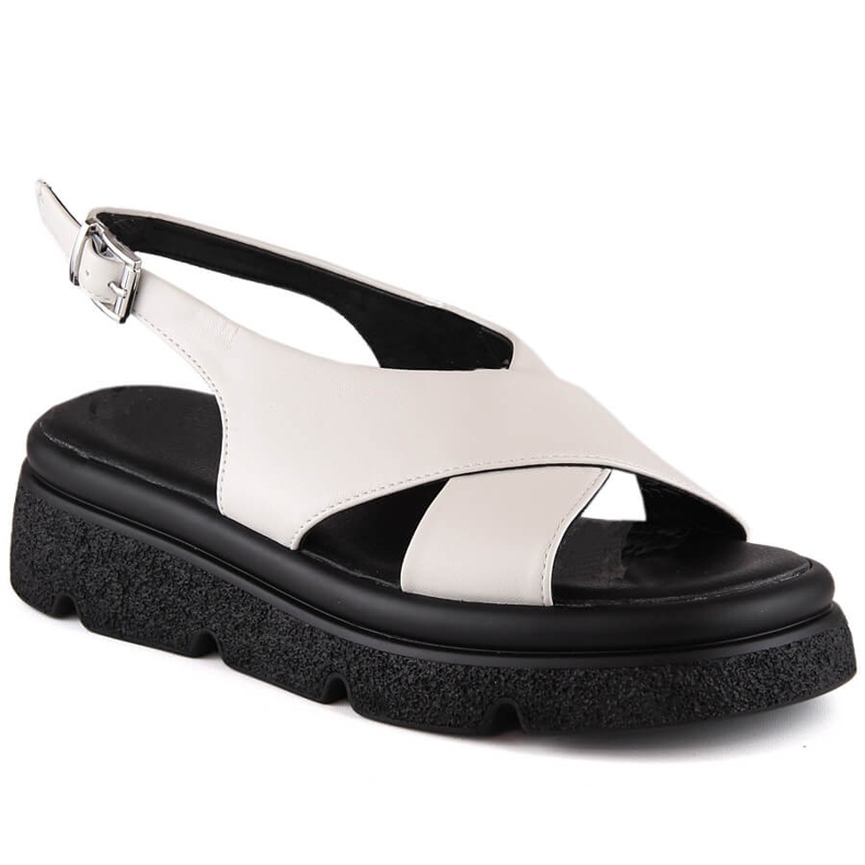 Sandálias plataforma bege de mulher Jezzi 5473