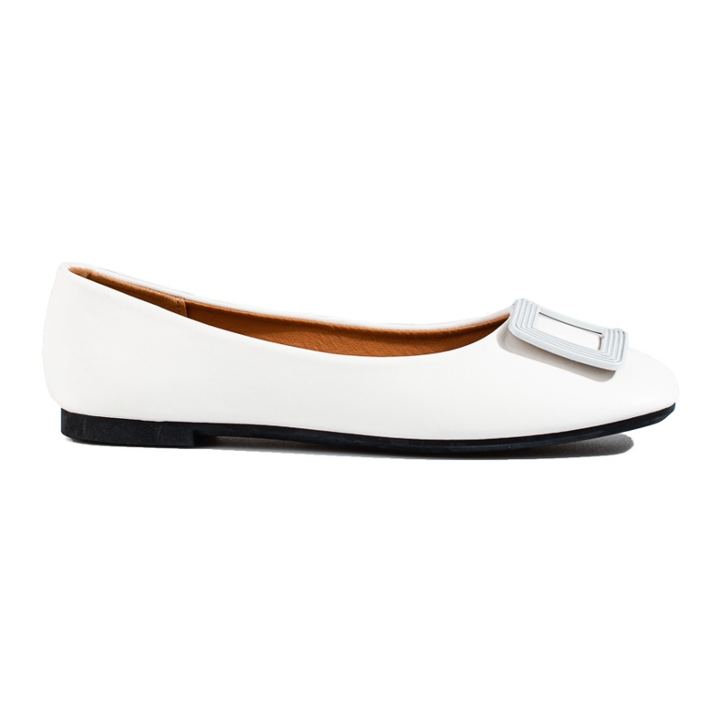 Bailarinas brancas de mulher com decoração Shelovet branco