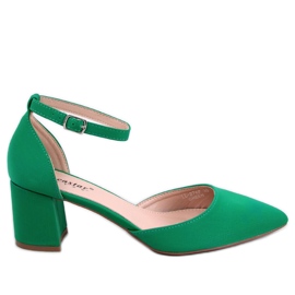 BM Sapatos de salto baixo com bico aberto Vonetta Green verde