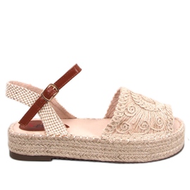 Boho Ingram sandália espadrille bege