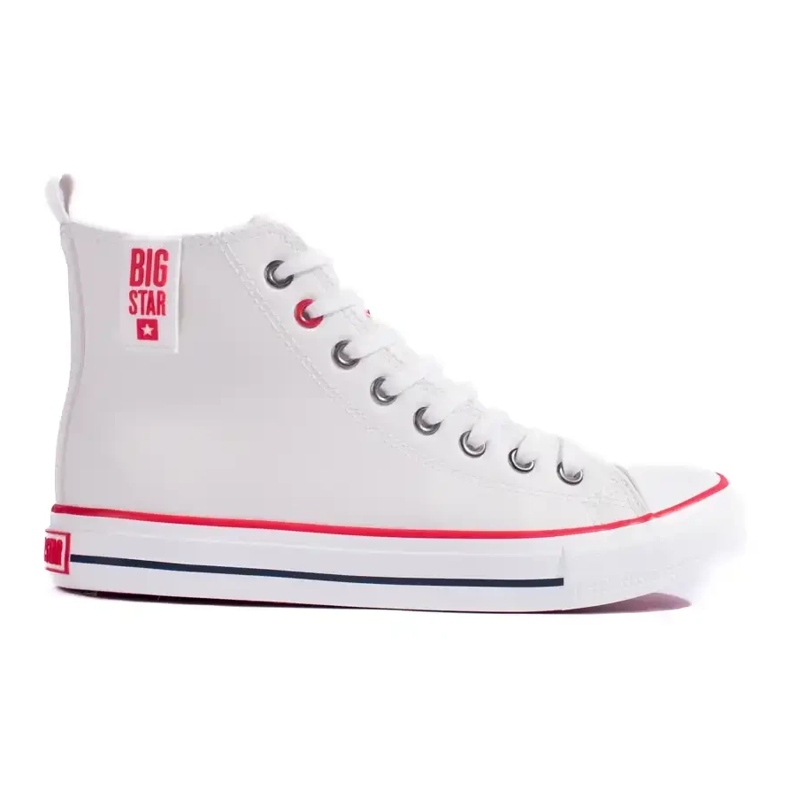 Sneakers altas brancas para mulher Big Star JJ274132 branco