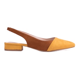 Sapatos de salto femininos abertos Shelovet marrom