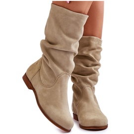 Botas Femininas de Camurça Maciejka 05057-09 Verde Claro