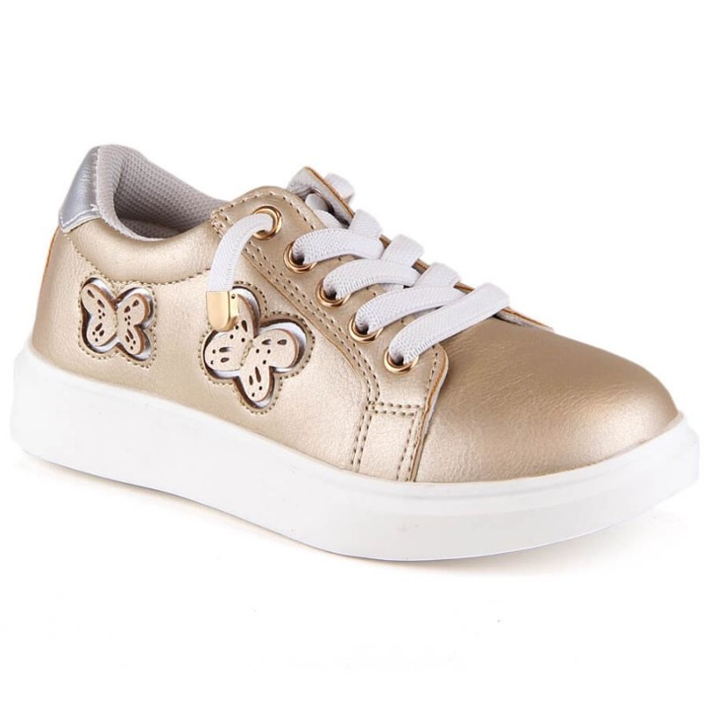 Sapatos dourados metálicos Miss Jr. EVE420B