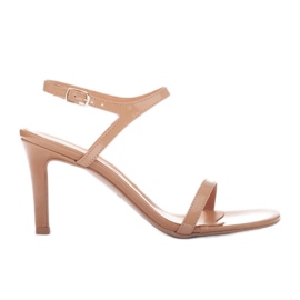 Marco Shoes Sandálias de salto alto castanho