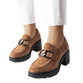 Sapato marrom com palmilha de couro Vinceza castanho Sapato marrom com palmilha de couro Vinceza castanho