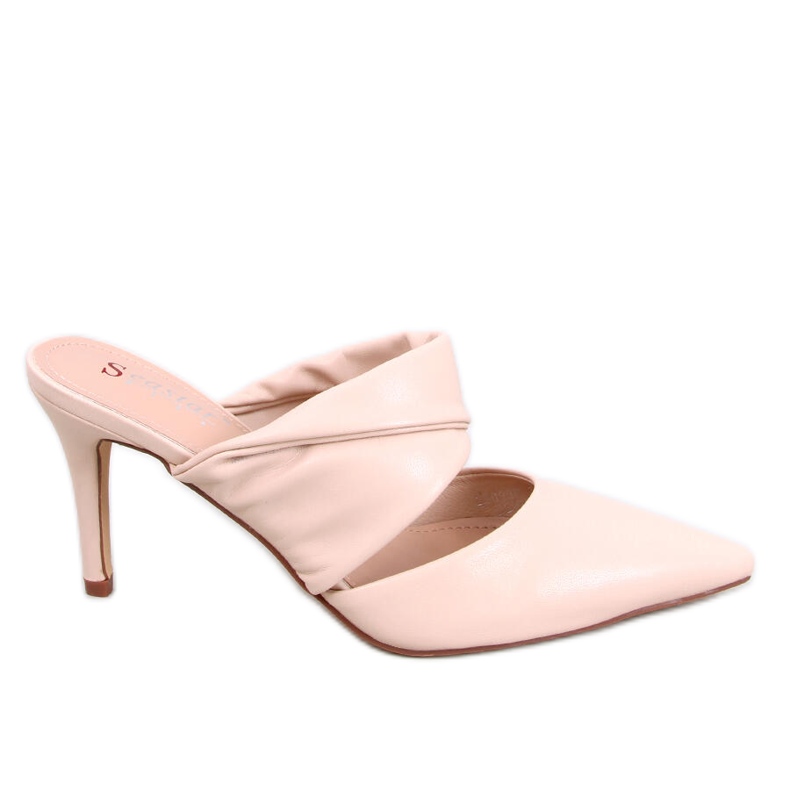 Charisse Sandália bege salto agulha