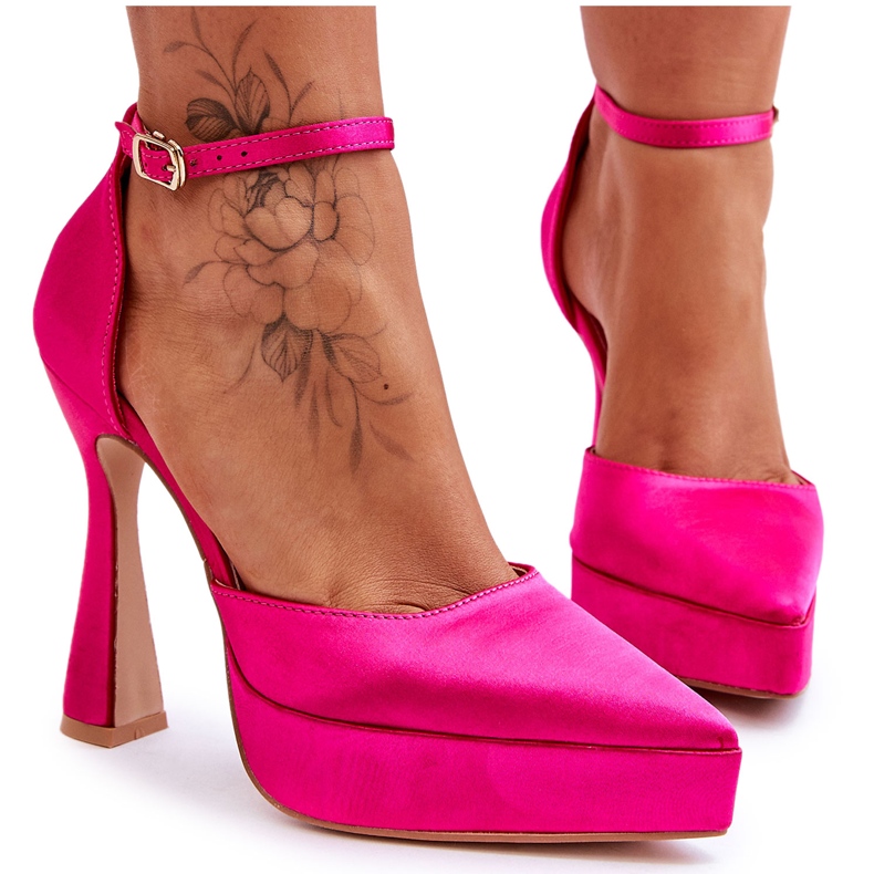 Bombas de salto alto da moda Fuchsia Madness rosa