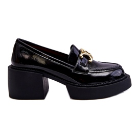 S.Barski Sapatos da moda com saltos maciços pretos Imani