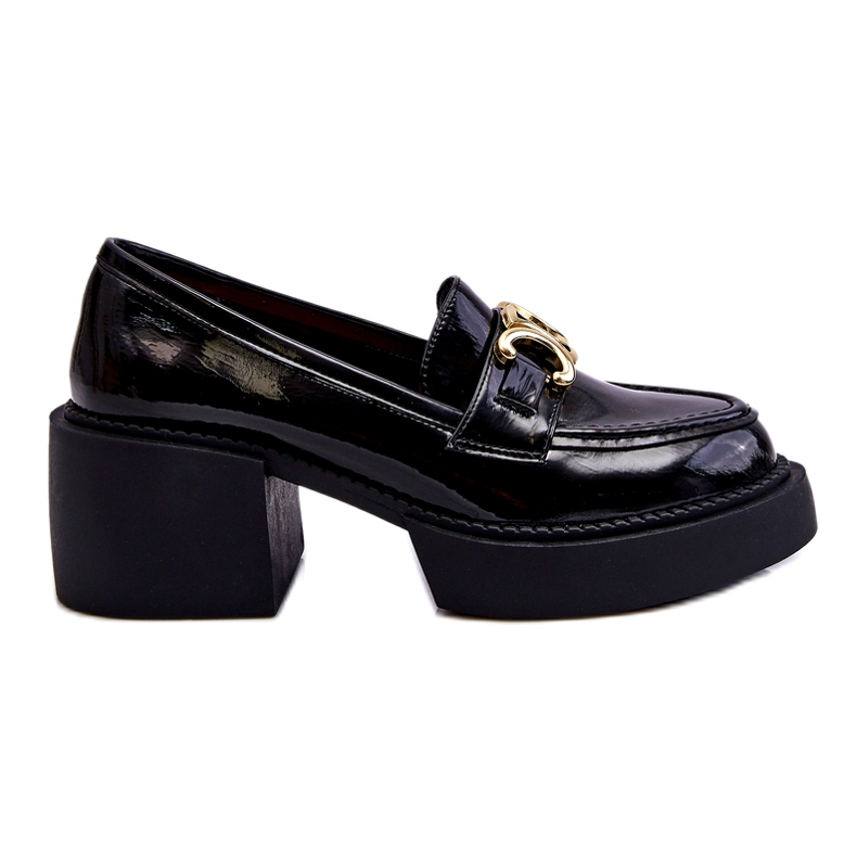 S.Barski Sapatos da moda com saltos maciços pretos Imani