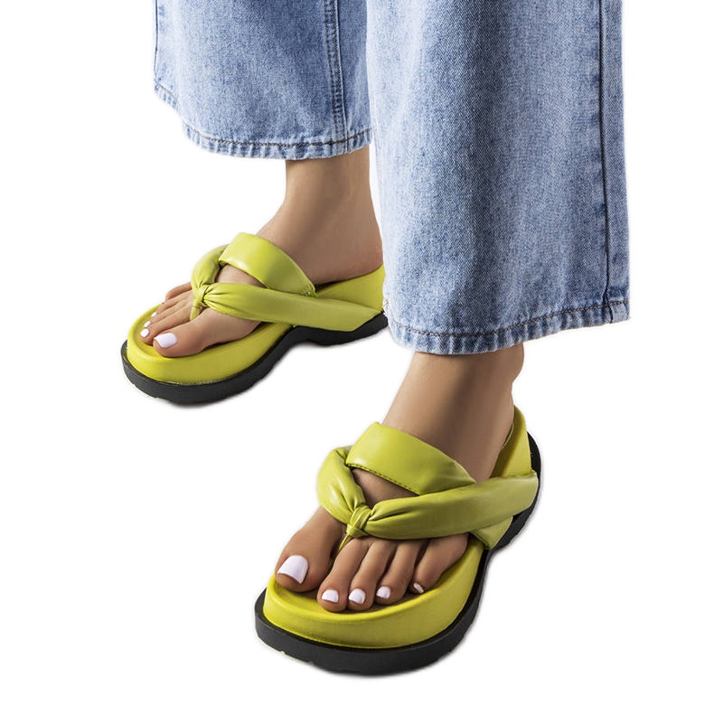 Sandália plataforma verde Lachapelle