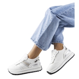 Tênis branco com apliques de glitter Lang Tênis branco com apliques de glitter Lang