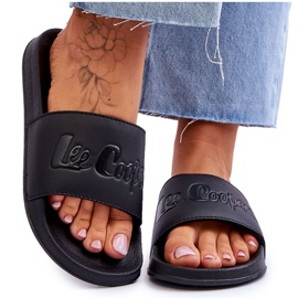 Chinelos femininos Lee Cooper LCW-23-42-1732 claros pretos