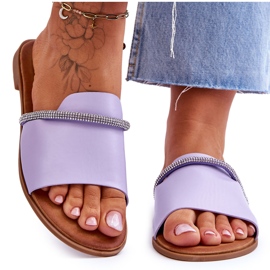 Elegante Salto Baixo Roxo Termen