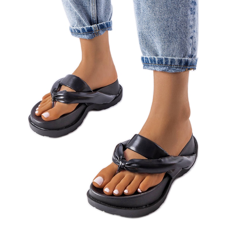 BM Sandália plataforma preta Lachapelle. preto