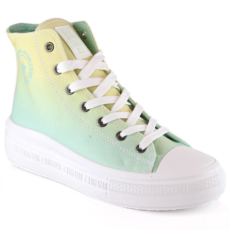 Tênis feminino na plataforma multicolor Big Star LL274A190 multicolorido